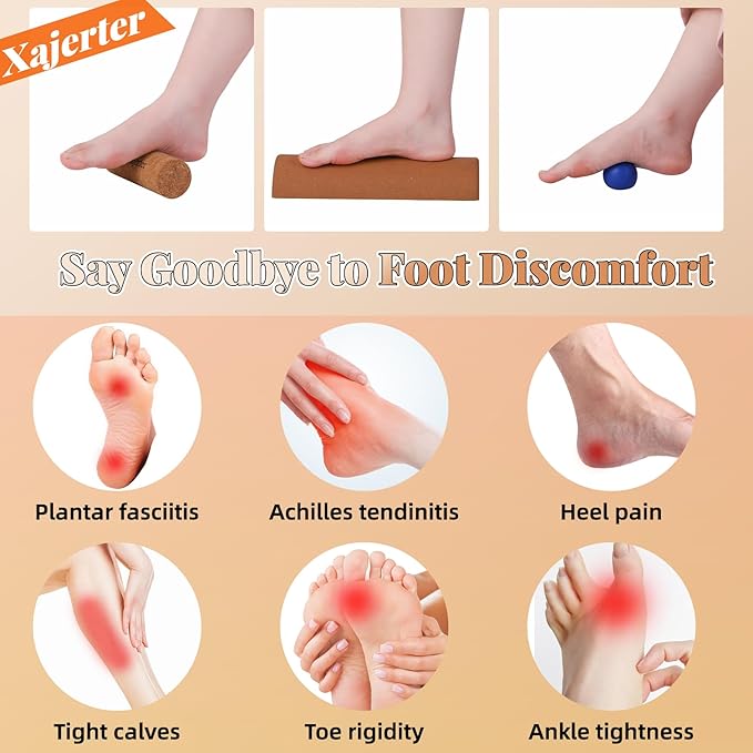 Balance Trainer Cork Balance Board with Manual-12In | Foot Arch Ankle Strengthener | Improve Mobility & Foot Balance Stability & Prevent Foot Ankle Pain-1 Yr