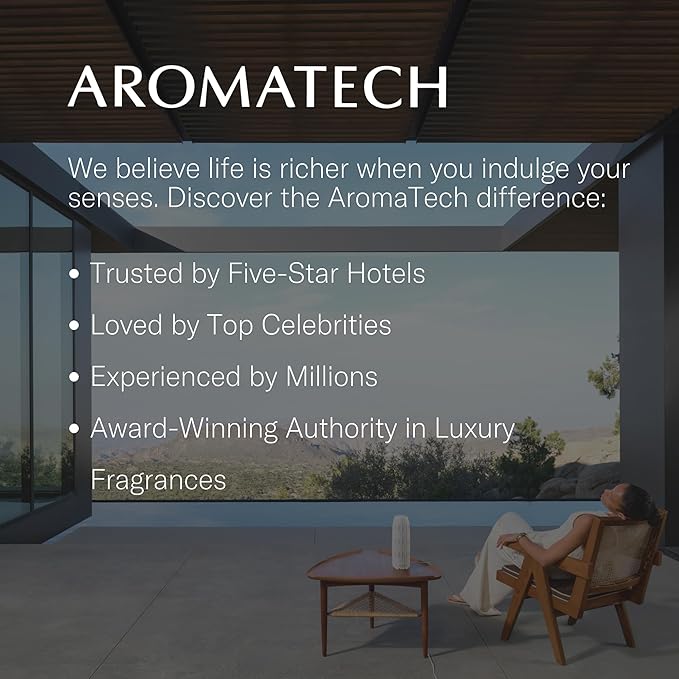 AromaTech The Hotel Aroma Essential Oil Blend: Luxury Hotel Inspired Aromatherapy with Lemon, Lavender, Peach & Pine for Ultrasonic Diffusers & Nebulizers - 0.3 fl oz, 10 mL