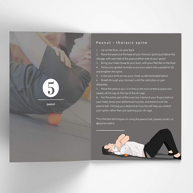 Peanut Massage Ball - Double Lacrosse and Peanut Ball Therapy | Trigger Point Deep Tissue Exercise | Back Muscle Foam Roller for Myofascial Release | Suboccipital Spine Device - Pressure Point