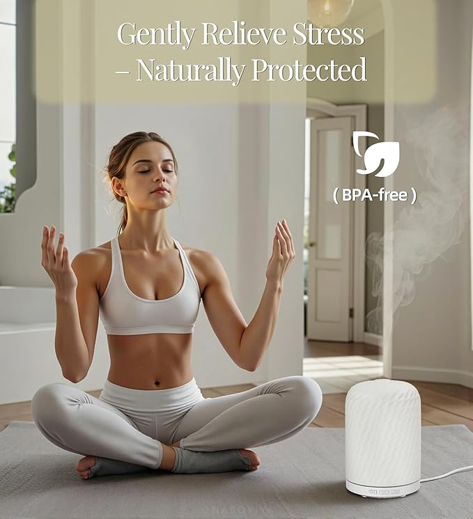 Aromatherapy Diffuser – Ultrasonic Essential Oil Diffuser, Health Night Light, Timer & Auto Shut-Off, BPA-Free, 120ml Diffusers for Home, Office, or Spa