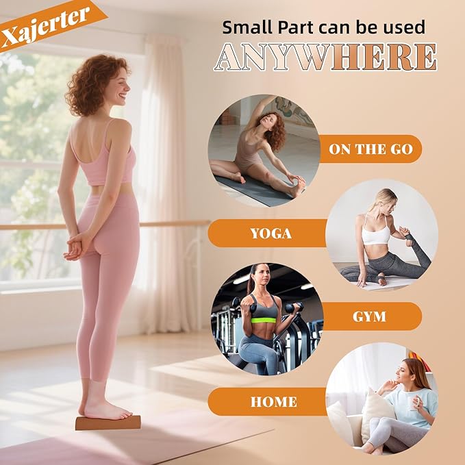 Cork Balance Board Trainer | Foot Ankle Pain Relief & Balance Stability | for Plantar Fasciitis & Foot Arch and Heel Pain & Achilles Tendinitis | Foot Ankle Strengthener Exerciser