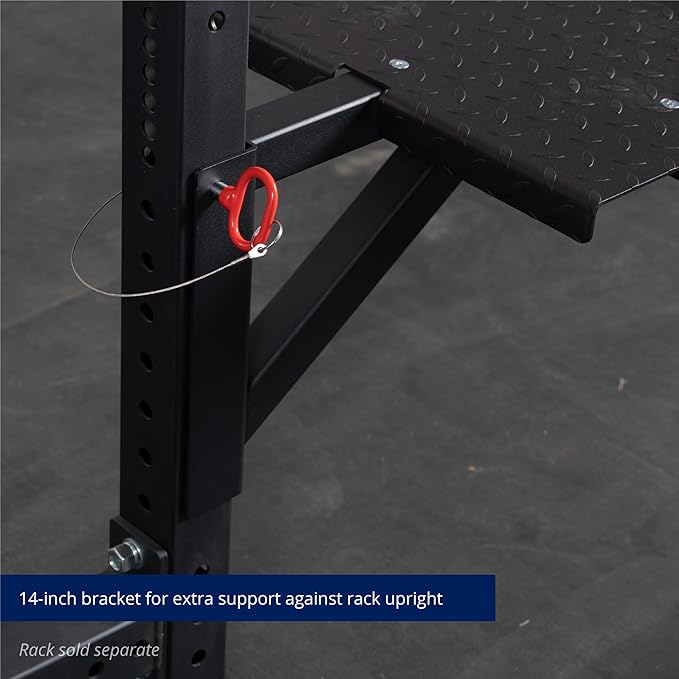 Titan Fitness X-3 Series Rack Mounted Step-Up Platform, 22" x 15" Diamond Plate Platform