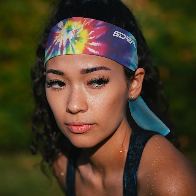 Suddora Tie Dye Headband - Lightweight & Comfortable for Running, Workout, Football, Cosplay & Costumes