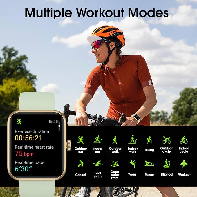 Smart Watch, Fitness Tracker, Heart Rate Monitor, Blood Oxygen, Sleep Tracking Fitness Watch 5ATM Waterproof Smartwatch for Men Women Pedometer Compatible with Android iOS