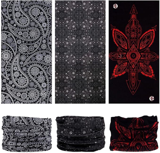 Headband Neck Gaiter Head Wrap Headwear Face Mask Magic Scarf Bandana for Men and Women