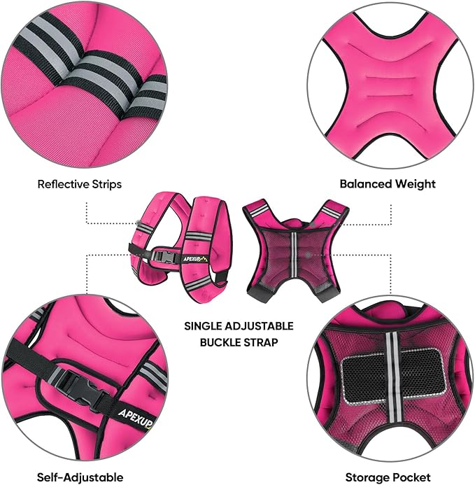 APEXUP Weighted Vest Men Women, Weight Vest for Women Workout Equipment for Strength Training Running