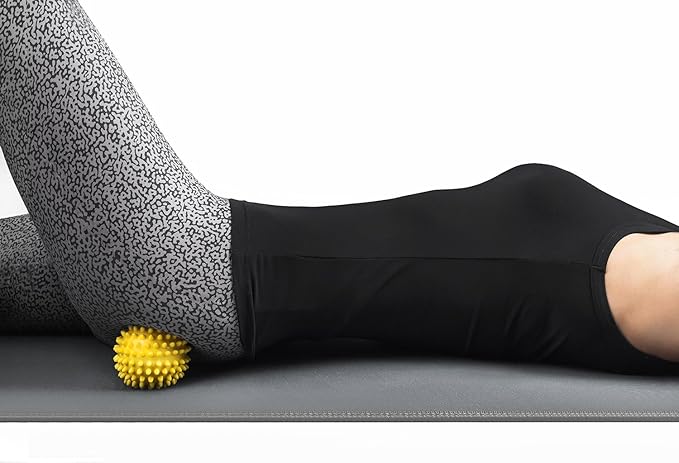 Spiky Massage Balls for Feet, Back, Hands, Muscles - Firm, Medium and Soft Spiked Massager Rollers for Plantar Fasciitis, Exercise, Neuro-Balance, Physical Therapy, 3-inch