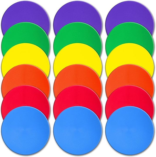 Spot Markers 18 Pcs 9 Inch 10 Inch Non Slip Rubber Agility Markers for Football, Basketball Training Markers,School Activities, Exercise Drills