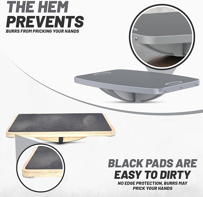 Advanced Wood Balance Board, 360 Degree Rotation and Tilt - Non-Slip 500 lbs Wobble Board for Standing Desk, Physical Therapy and Yoga Practice, Core