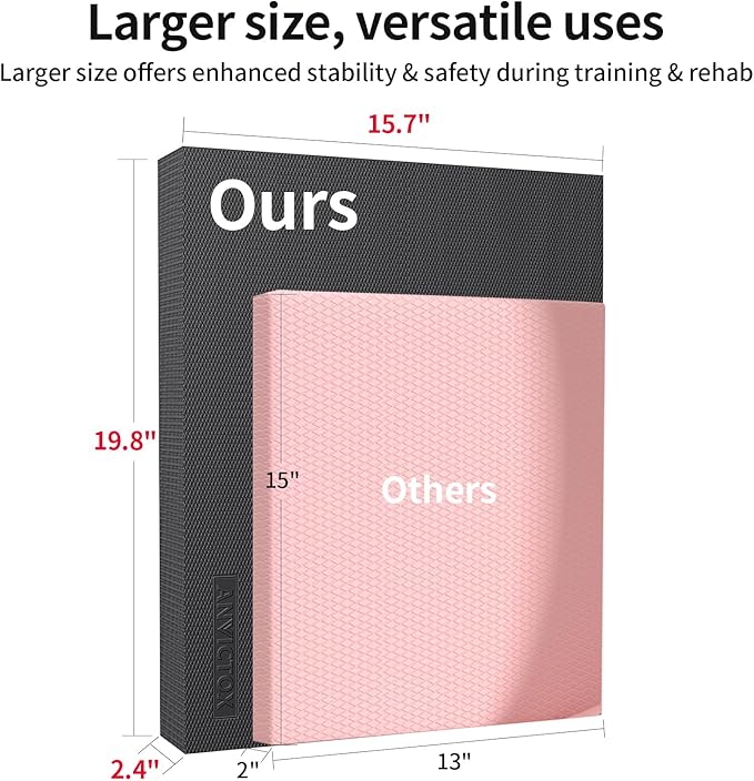 Balance Pad 19.8 * 15.7 * 2.4",XL Balance Pad for Physical Therapy,Extra Large Foam Balance Board Stability Pad for Rehabilitation Core Training Stretching Mobility