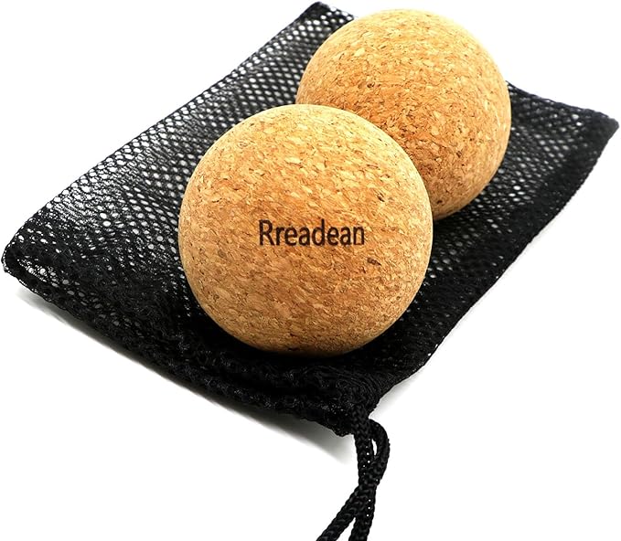 Cork Massage Balls for Fascia Release After Exercise, Yoga,Trigger Point Therapy, Relax Muscles, and Relieve Stress,Set of 2 Classic 2.4 Inch Cork Massage Balls