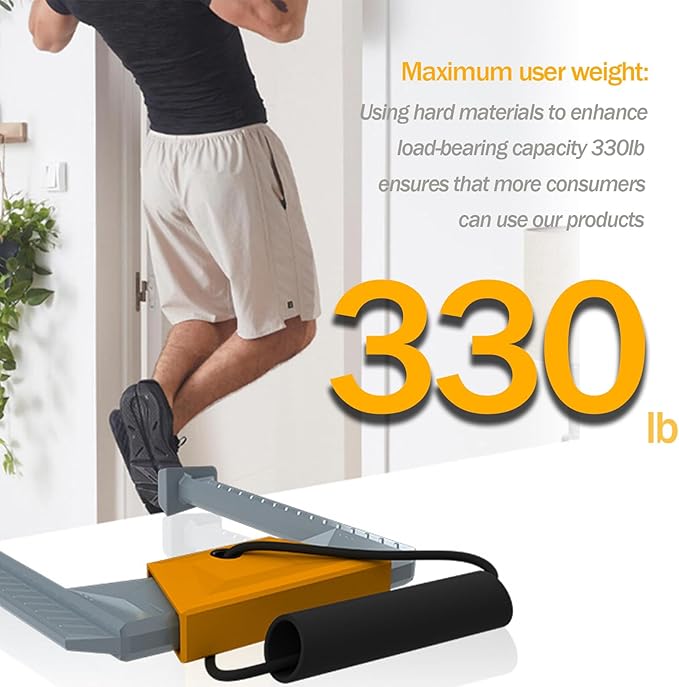 Portable Pull Up Bar - Adjustable Doorway Home Gym with 330lbs Capacity - No Screw Installation for Workout Anywhere - Lightweight Travel Fitness Equipment