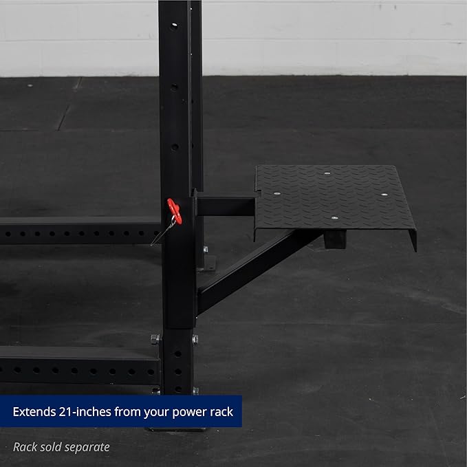 Titan Fitness X-3 Series Rack Mounted Step-Up Platform, 22" x 15" Diamond Plate Platform