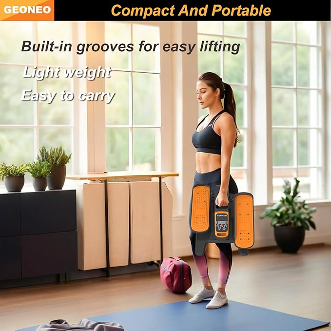 Under Desk Elliptical Machine, Electric Ellipse Leg Exerciser for Senior, Quiet and Compact Electric Seated Pedal for Home with Display Monitor, Remote Control and 12 Adjustable Speeds