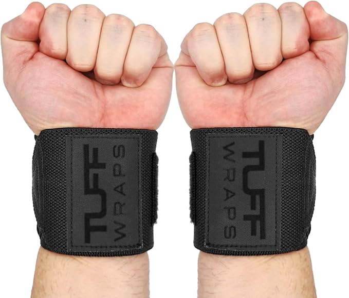 TuffWraps 16" Wrist Wraps: No Thumb Loops, Quality Gym Wrist Wraps for Weightlifting, Bench Press, Powerlifting, and Cross-Training—Try The Belt Loop Tightening System