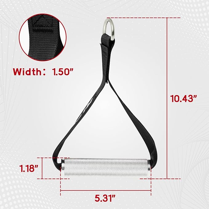 RitFit Exercise Handles for Cable Machine, Aluminum Alloy Gym Handles for Power Rack Attachments, Resistance Band Handles with Cable Crossover System & Triceps Pushdown