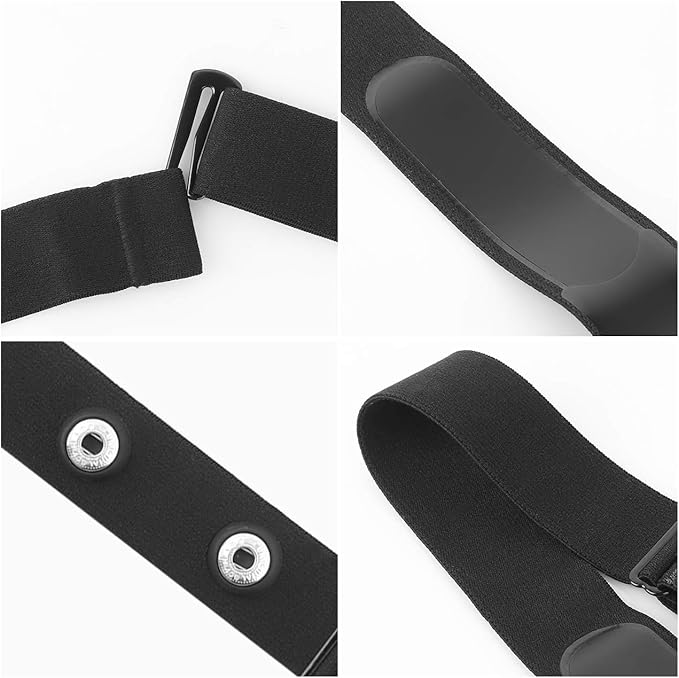 Heart Rate Monitor Replacement Chest Strap Fits for Polar H9 H7 Wahoo Tickr Garmin Hrm Chest Belt, Waterproof Adjustable Size