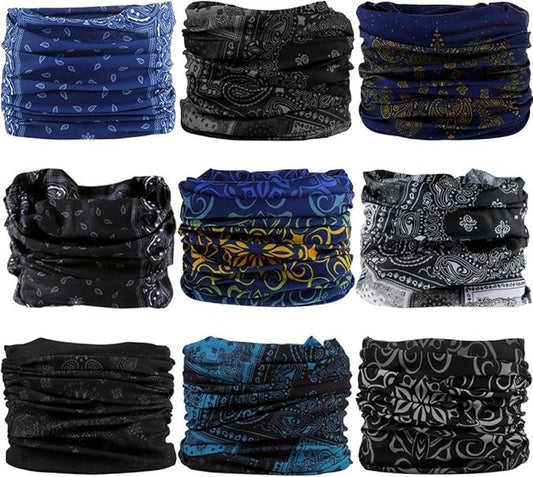Headband Neck Gaiter Head Wrap Headwear Face Mask Magic Scarf Bandana for Men and Women
