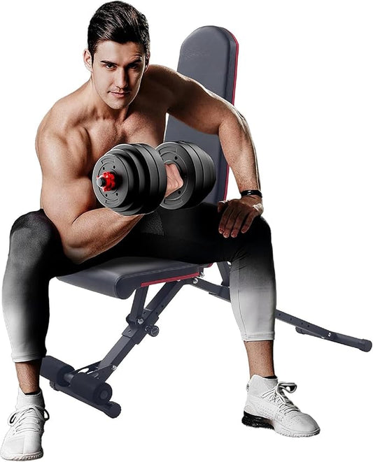 Adjustable Weight Bench 800Lbs Capacity - 4X Stability Vs Standard Benches, FID Incline Decline Bench for Full Body Training, Home Gym & Lifting