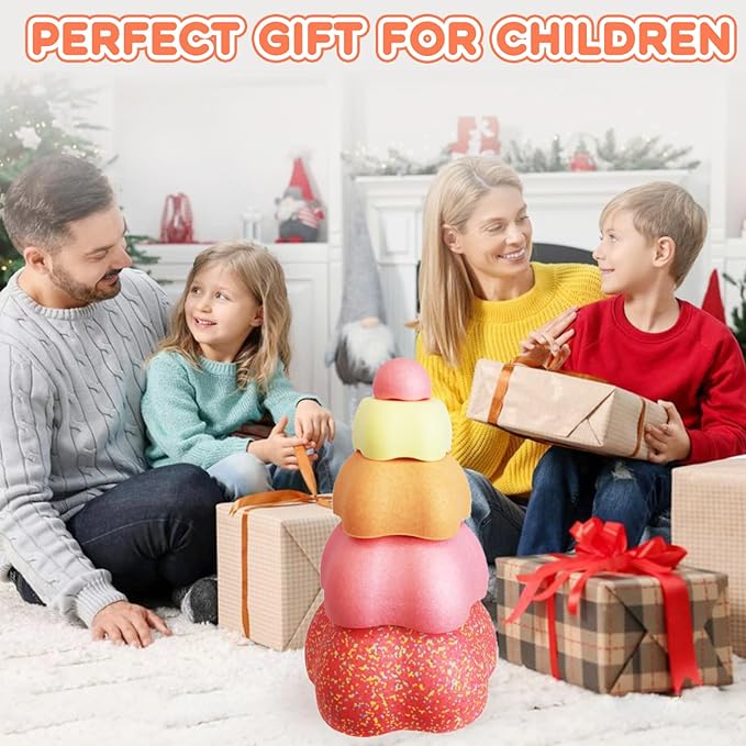 Sound Stepping Stones for Kids - 5 Pcs Non-Slip Indoor or Outdoor Balance Stones, Obstacle Course Coordination Game for Aged 3 4 5 6, Sensory Toys for Toddlers, Birthday Gifts