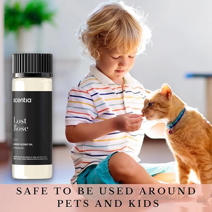 Scentia Hotel Diffuser Oil Inspired by Fairmont Hotel Scent - 20 mL 0.67 fl oz - Fragrance Oil Blend Rose, Oud Wood & Clove Notes for Aromatherapy Diffusers and Humidifiers - Lost Rose