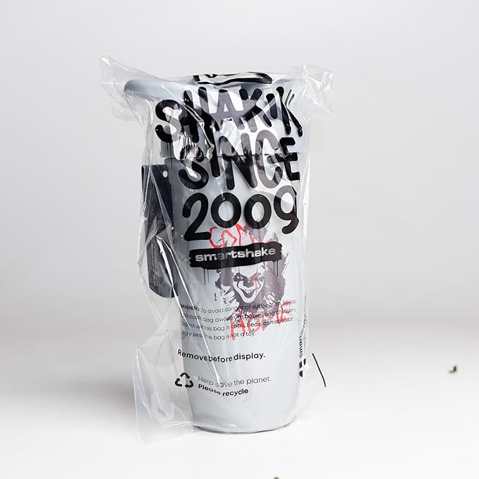 Smartshake Reforce Stainless Steel Protein Shaker Bottle 900 ml | 30 oz - Leakproof Screw-on Lid - BPA Free – Unisex - Non Insulated (Pennywise)