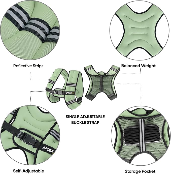 APEXUP Weighted Vest Men Women, Weight Vest for Women Workout Equipment for Strength Training Running