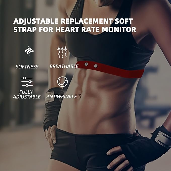Comfortable Heart Rate Chest Replacement Strap for Polar H10 H9 Garmin Wahoo Coospo PowrLab Fitcent Magene MOOFIT IGPSPORT