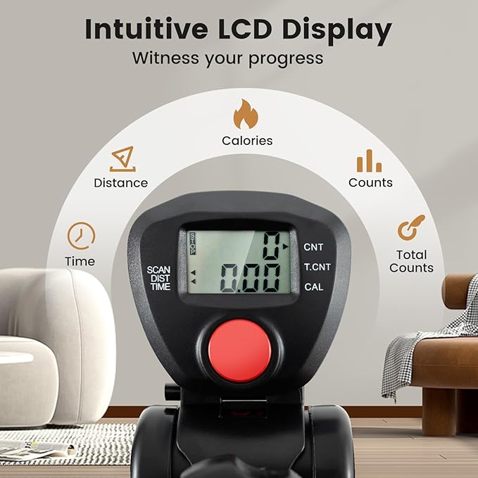 Pedal Exerciser Bike for Seniors, Hand Arm Leg Knee Physical Therapy Exercise Bike with Monitor, Indoor Adjustable Fitness Equipment for Rehabilitation Recovery