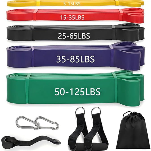 Professional Resistance Bands Set - Versatile Pull Up Bands for Working Out, Physio Therapy, and Muscle Training; Includes Door Anchor & Handles for Home Fitness - Ideal for Both Men and Women