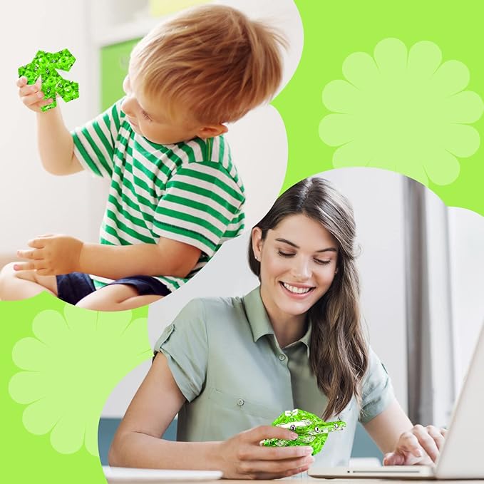 LAFFTRAK Magnetic Fidget Sphere Magnet Toys - Crystal Bright Green - Magnets Sensory Toys - 12 Piece Set - Creativity Beyond Imagination, Inspirational, Recreational, Fun Desk Toy for Adults