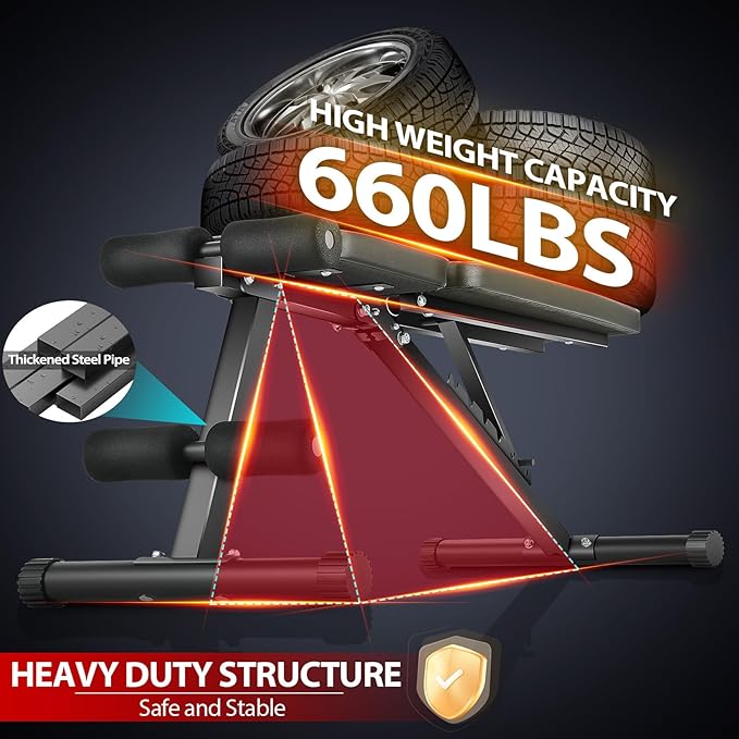 OPPSDECOR Weight Bench for Home Gym, 660LBS Fast Foldable Workout Bench Press for Home Gym Full Body Strength Training, 8 Adjustable Backrests Incline/Flat/Decline Sit up Bench