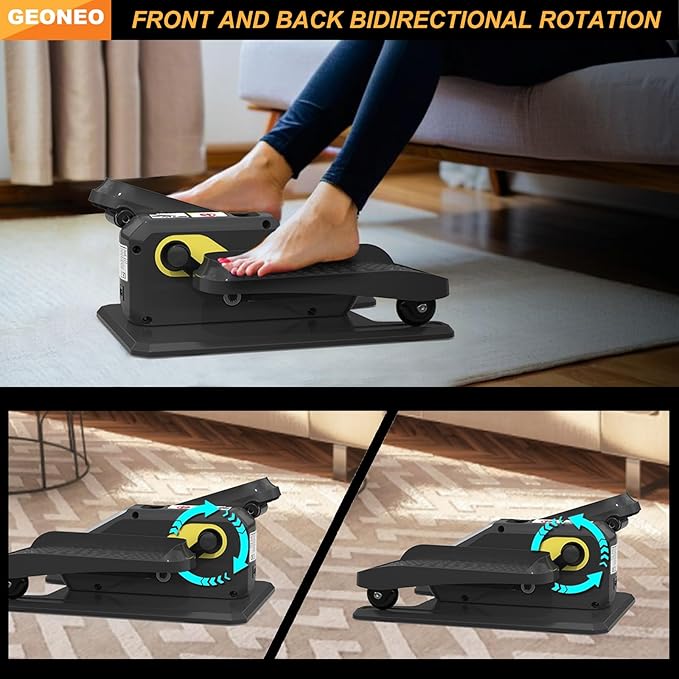 Under Desk Elliptical Machine, Electric Ellipse Leg Exerciser for Senior, Quiet and Compact Electric Seated Pedal for Home with Display Monitor, Remote Control and 12 Adjustable Speeds