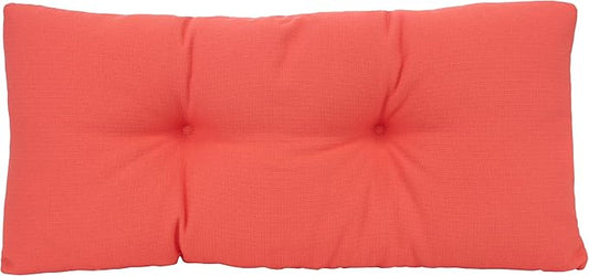 Klear Vu The Gripper Omega Non-Slip Tufted Bench Cushion for Indoor Furniture, Entryway Storage, Bay Window, Corner Nook or Piano Seat, 30 Inches, 16 Coral