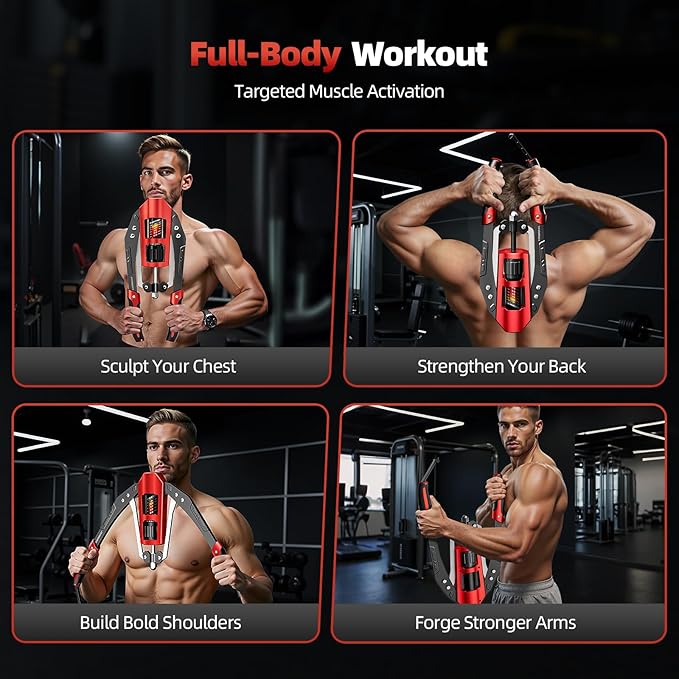 EAST MOUNT Twister Arm Exerciser - Adjustable 22-440lbs Hydraulic Power, Home Chest Expander, Shoulder Muscle Training Fitness Equipment, Arm Enhanced Exercise Strengthener