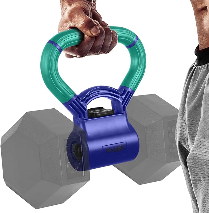 Yes4All Kettlebells Grip, Dumbbell Grip Handle, Convert Dumbbells into Kettlebell for Home Gym, Kettlebell for Weights Plate