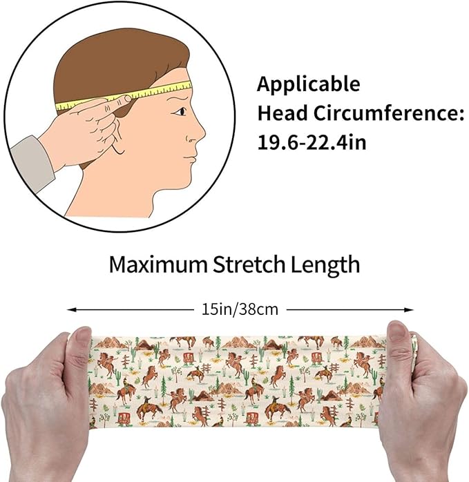 Sports Headband Moisture Wicking Sweatband for Men Women Running Cycling Yoga Fitness Workout