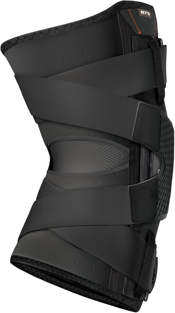 Shock Doctor Knee Brace, Compression Knee Brace for Men & Women, Hinged Knee Brace with Side Stabilizers, Maximum Support, Adjustable Dual Hinges, Knee Braces and Knee Support