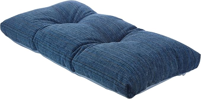 Klear Vu The Gripper Omega Non-Slip Tufted Bench Cushion for Indoor Furniture, Assembled in USA, Entryway Storage, Bay Window, Corner Nook or Piano Seat, 30 Inches, Chenille Saphire