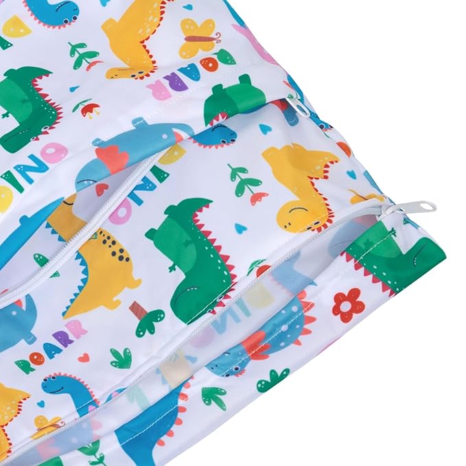 babygoal Wet Dry Bags for Baby Cloth Diapers, Washable Travel Bags,Beach,Pool,Gym Bag for Swimsuits &Wet Clothes with Two Zippered Pockets 3 Pack, 3LN04