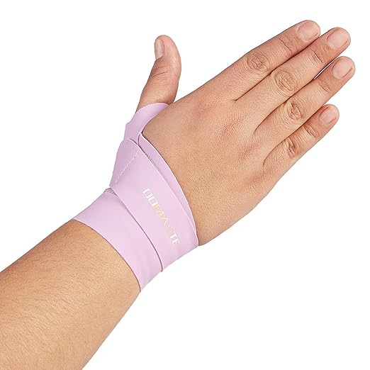 Pickleball Wrist Brace Support for Tennis, Ultra Thin Elastic Wrist Wraps, Lightweight, Breathable and Skin Friendly (Violet/Right/One Size)