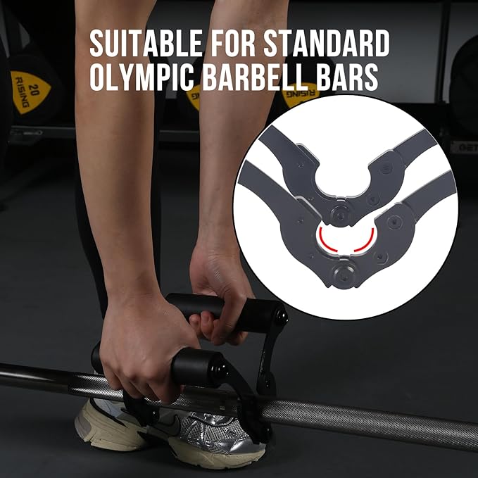V Bar Row Landmine Handle Attachment for Barbell Bars,Solid Mine Double D Row Handle Grips with Non-Slip Rubber Grips, T-Row Attachment for Olympic Strength Training Bars