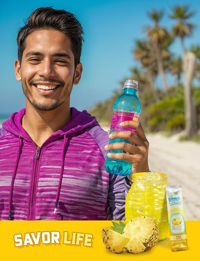 Electrolyte Drink Mix – Pineapple Agua Fresca Flavor | Sugar-Free Hydration Powder with Coconut Water & Minerals | 15 Single-Serve Stick Packs, Low Calorie, Natural Flavor