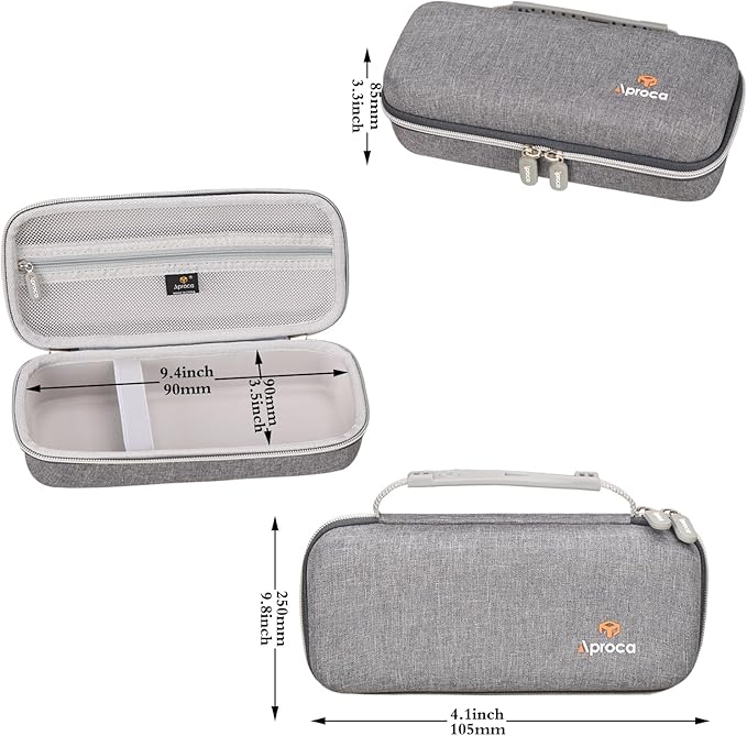 Aproca Grey Hard Storage Protective Case, for COSLUS Water Dental Flosser Portable Cordless Oral Irrigator F5020E and Accessories