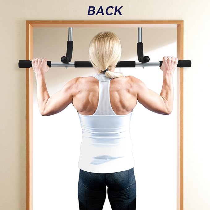 Pull Up Bar for Doorway, Adjustable Width Locking, Thickened Stee, Upper Body Fitness Workout Bar, Multi-Grip Strength for Doorway, Indoor Chin-Up Bar Fitness Trainer for Home Gym Portable