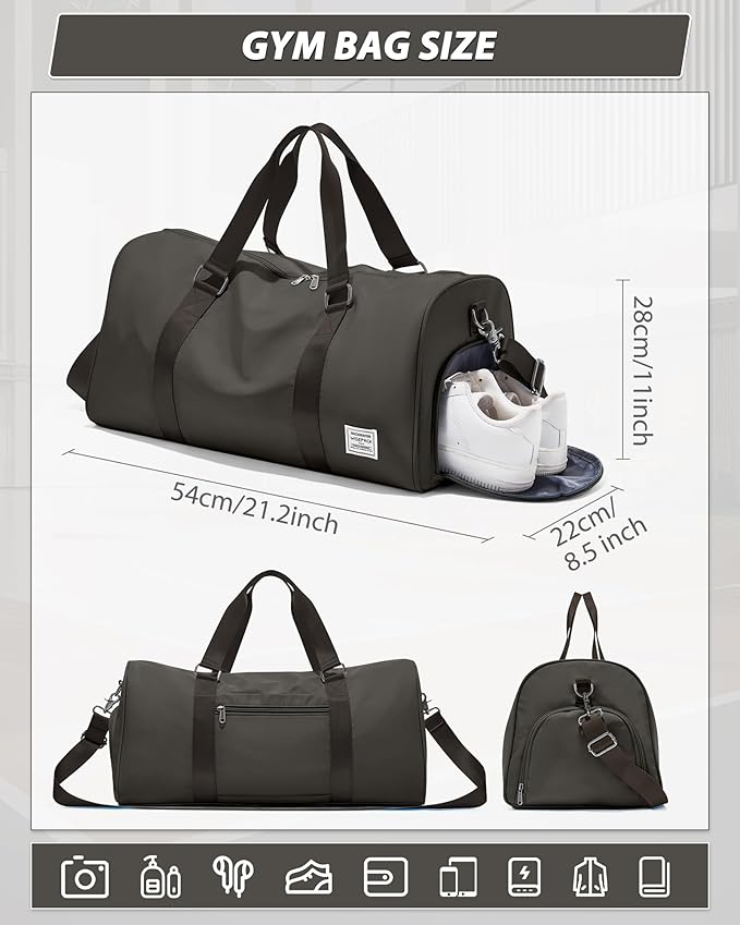 Gym Bag Womens,Travel Duffel Carry on Bag Sport Tote Bag Weekend Overnight Bag