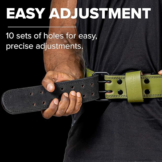 7mm Leather Weight Lifting Belt (IPF, USAPL, USPA, IPL USAW & IWF Approved) - 4" to 2” Tapered Premium Weightlifting Belt for Olympic Lifting, Powerlifting, Cross training, Gym, Workout & Weight Training - Weightlifting Belts for Men and Women