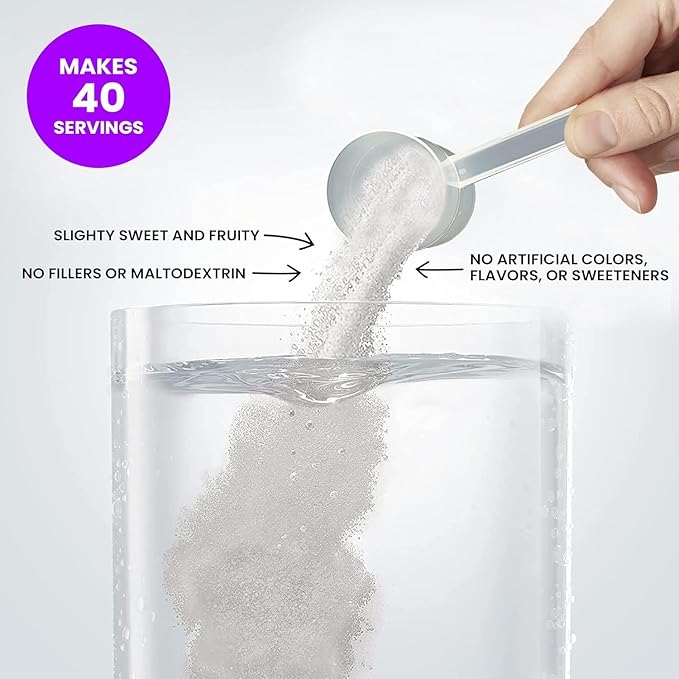 Vitalyte Electrolyte Powder Drink Mix, Isotonic Electrolyte Hydration Mix, Gluten Free Post Workout Powder Mix, Pack of 1, 35 oz., Grape Flavor