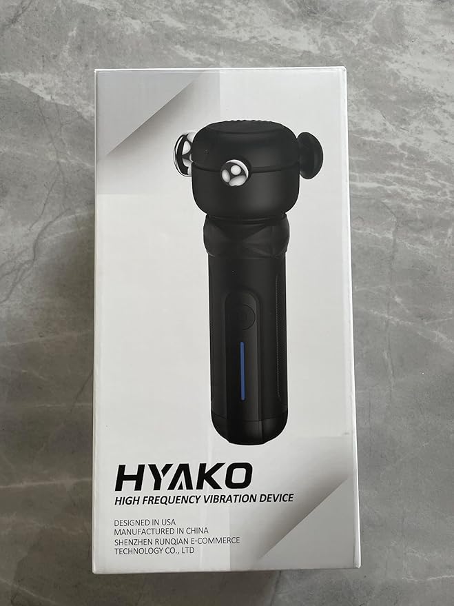 HYAKO SE Muscle Therapy Massage Gun - Deep Tissue Vibration Massager, Non-Invasive Design for Full-Body Care, Pain Relief for Back, Neck, Leg, Shoulder – Gifts for Men and Women (Black)