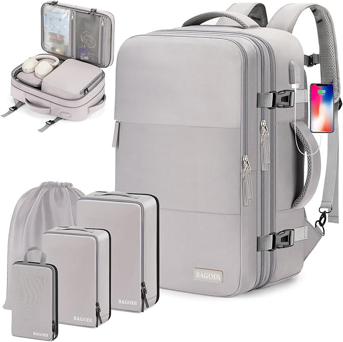 Carry On Backpack, 42L Flight Approved Travel Backpack for Men Women,Airline Approved Gym Backpack Waterproof Business Laptop Daypack Laptop Backpack,Casual Daypack for Business Weekend Hiking